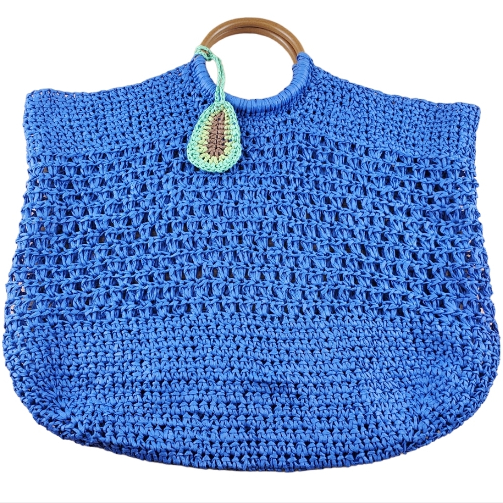 Tabatha Brown Blue Woven Beach Bag featuring also a Woven Avocado